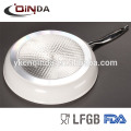 White aluminum ceramic egg fry pan